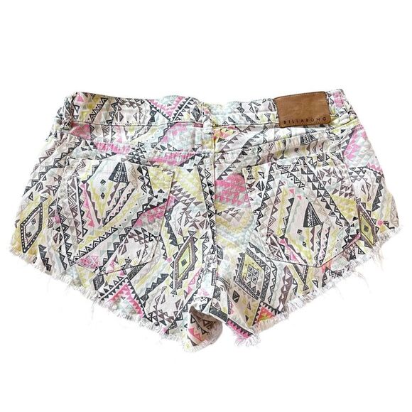 Billabong Y2K Tribal Low Rise Lace Up Denim Shorts - Picture 4 of 5